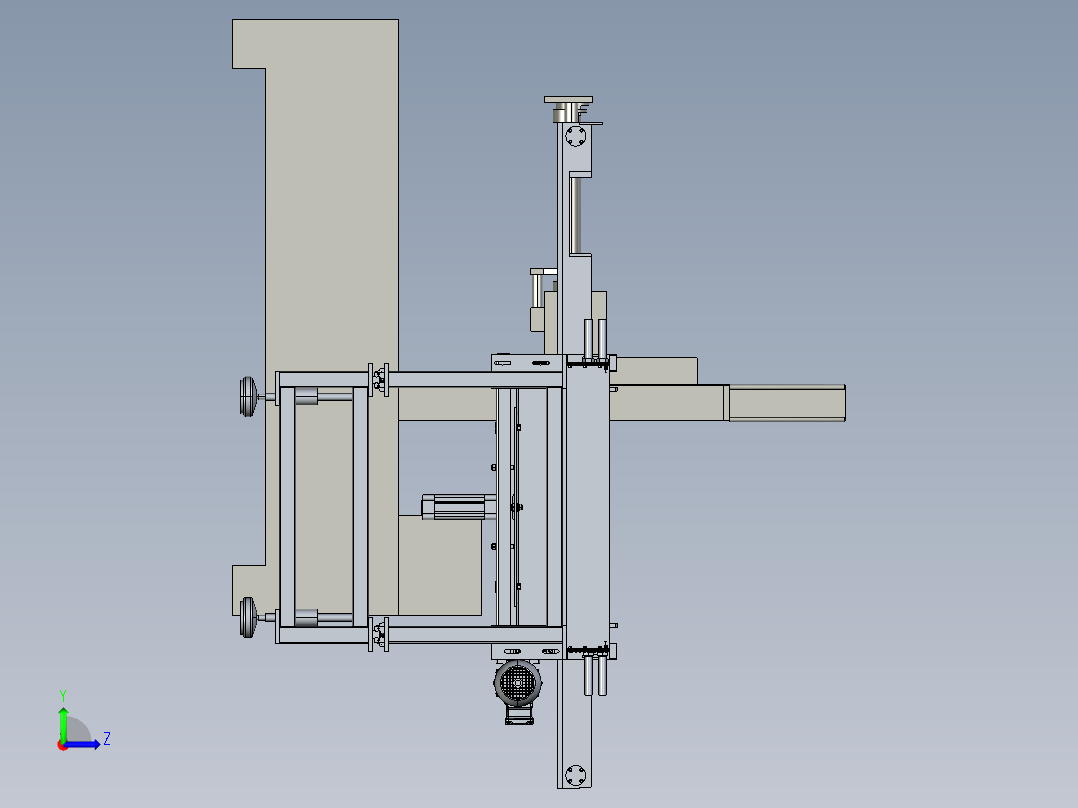 减震器贮油缸滚封专机设计左视图