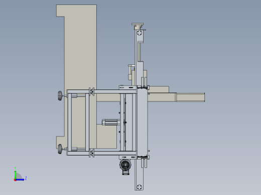 减震器贮油缸滚封专机设计左视缩略图