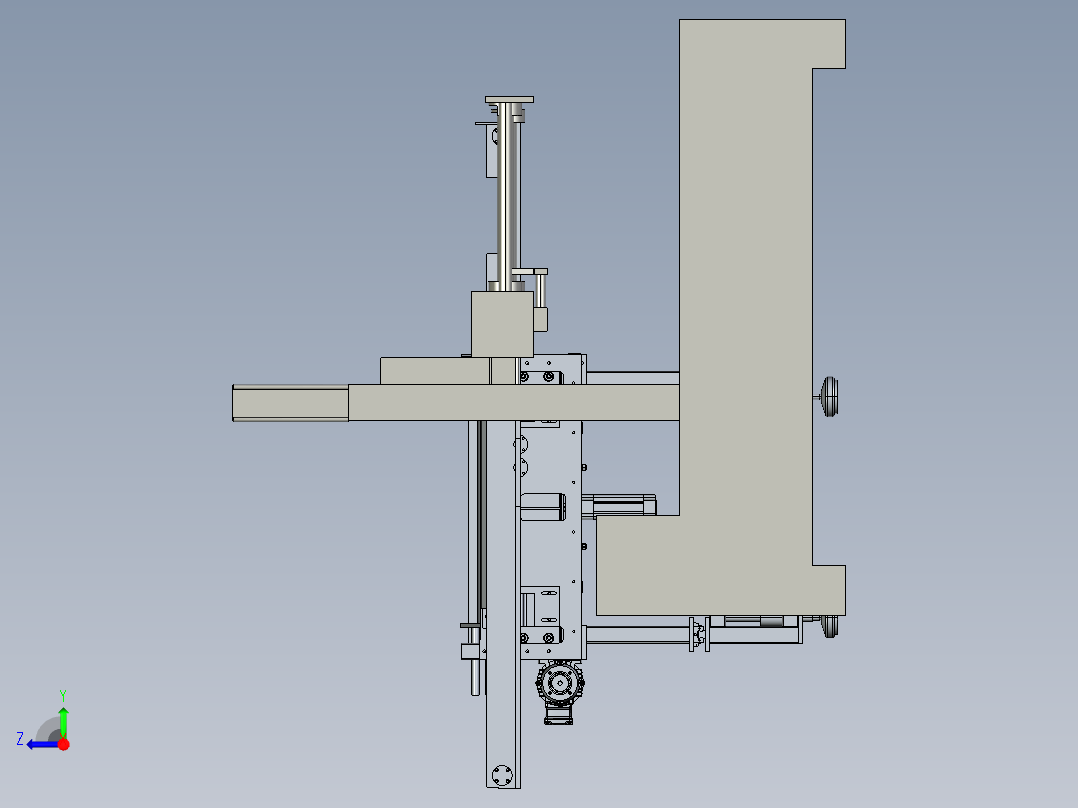 减震器贮油缸滚封专机设计右视图