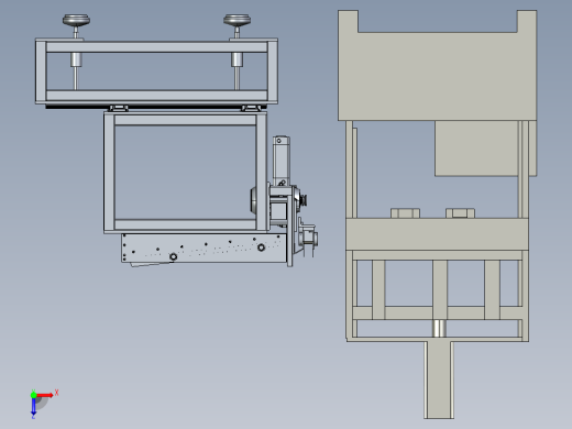 减震器贮油缸滚封专机设计俯视缩略图