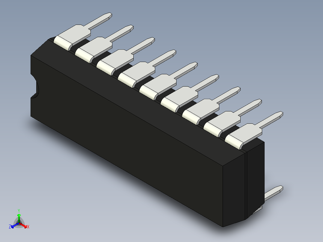 集成电路封装-MS-001AC正等轴测图