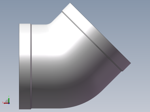 弯头-45°等径 DN80后视缩略图