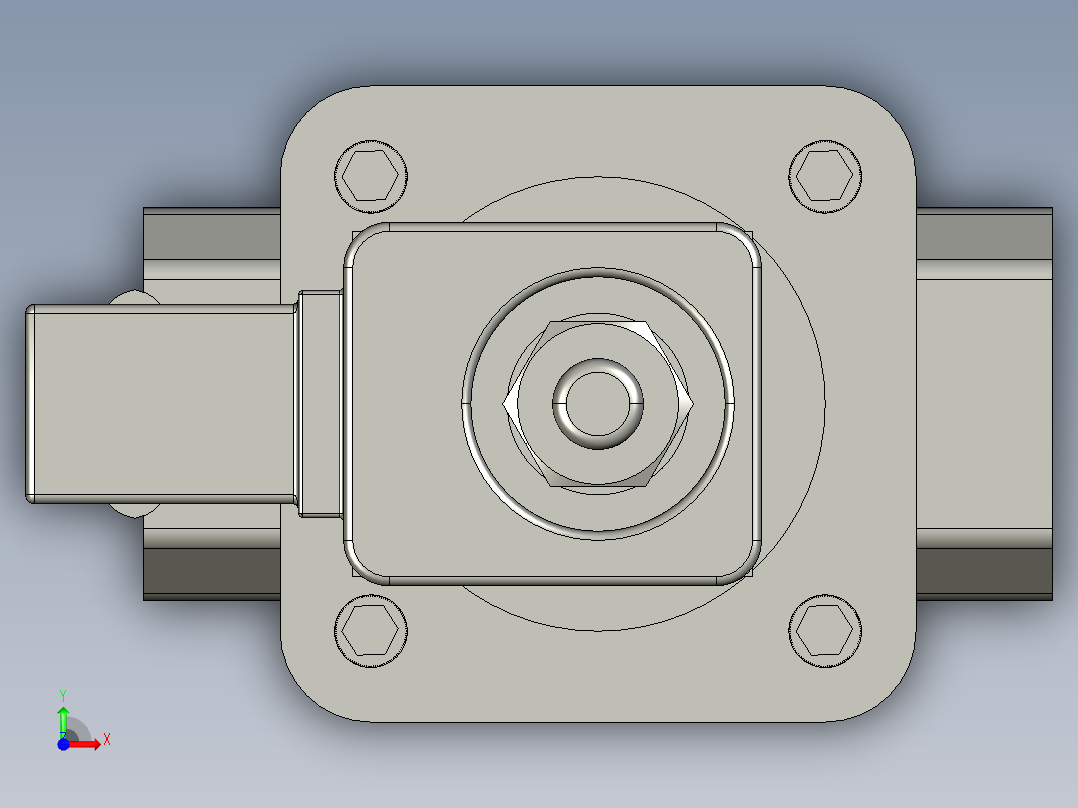 电磁阀STEP _ IGES前视图