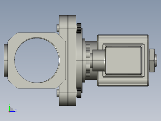 电磁阀STEP _ IGES左视缩略图