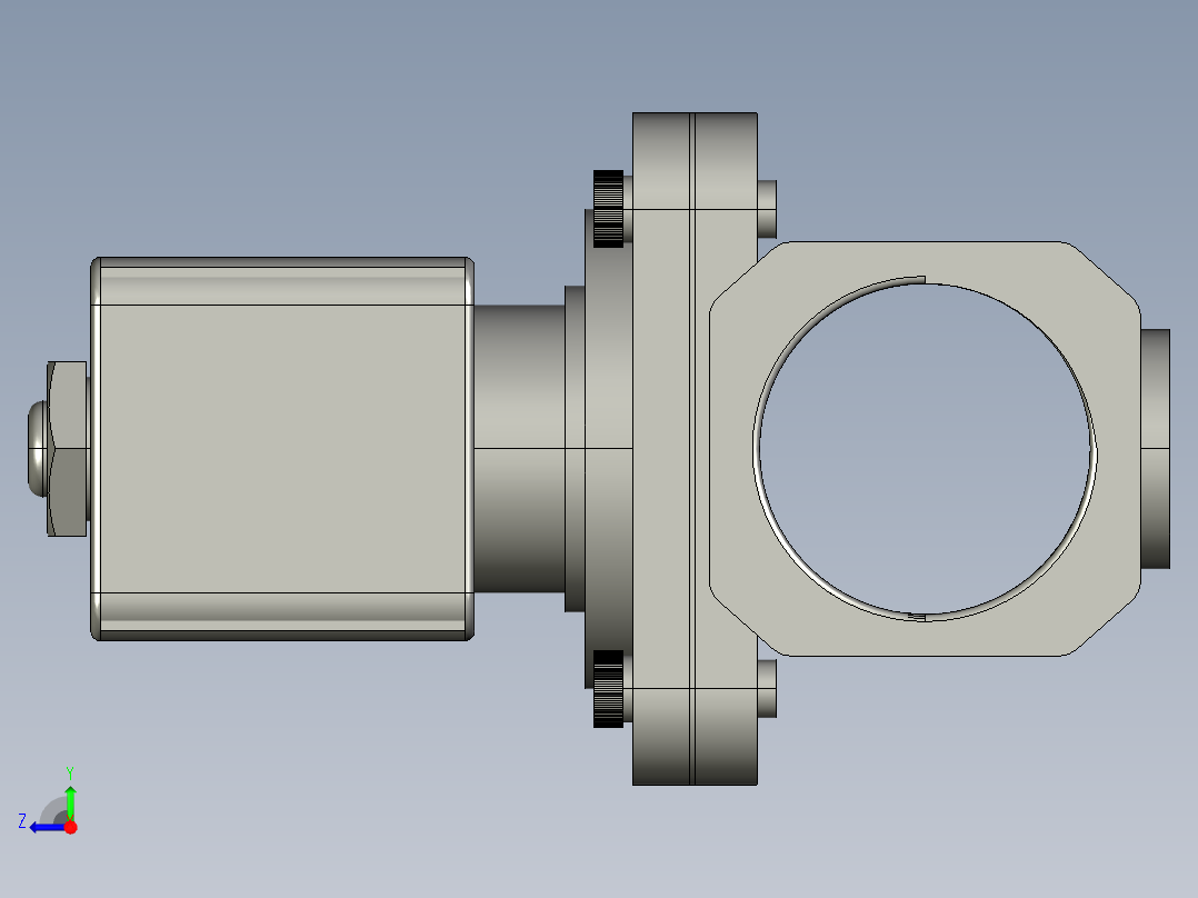 电磁阀STEP _ IGES右视图