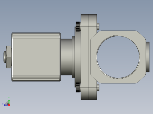 电磁阀STEP _ IGES右视缩略图