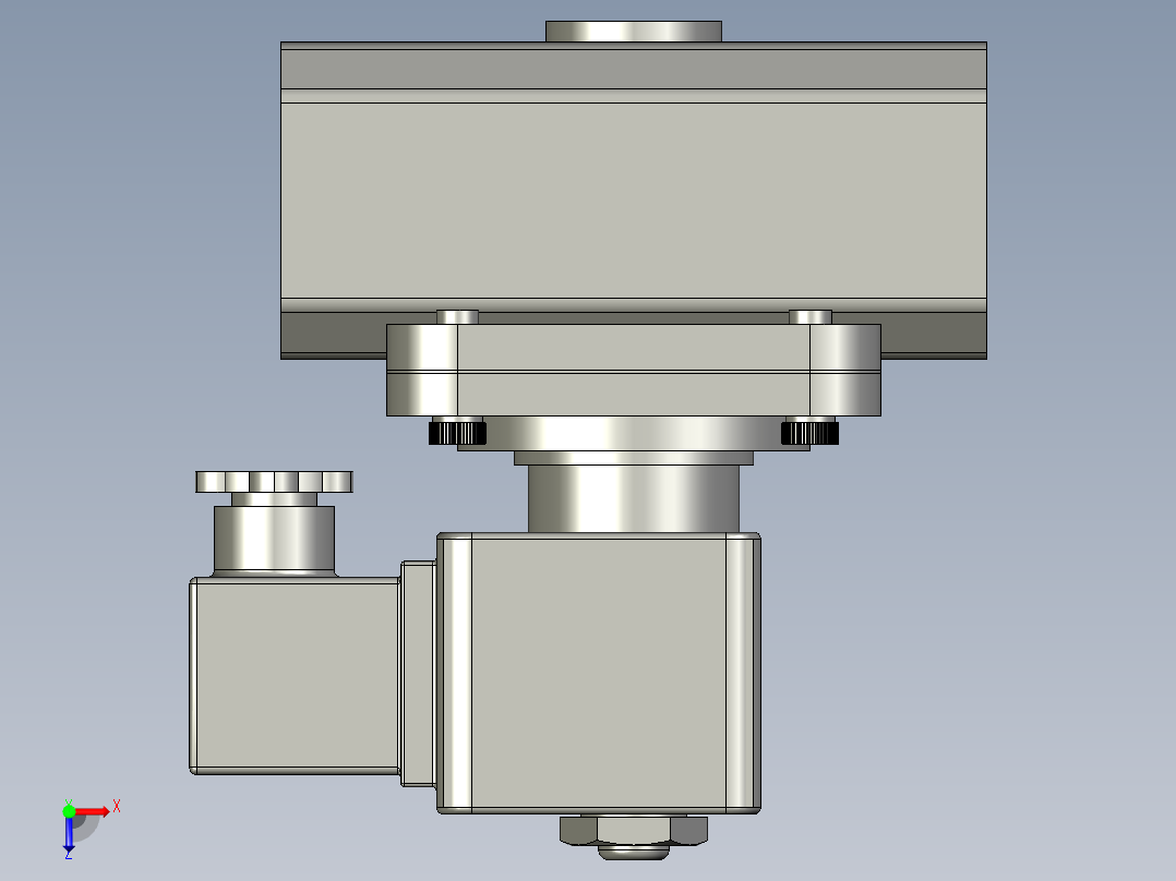 电磁阀STEP _ IGES俯视图