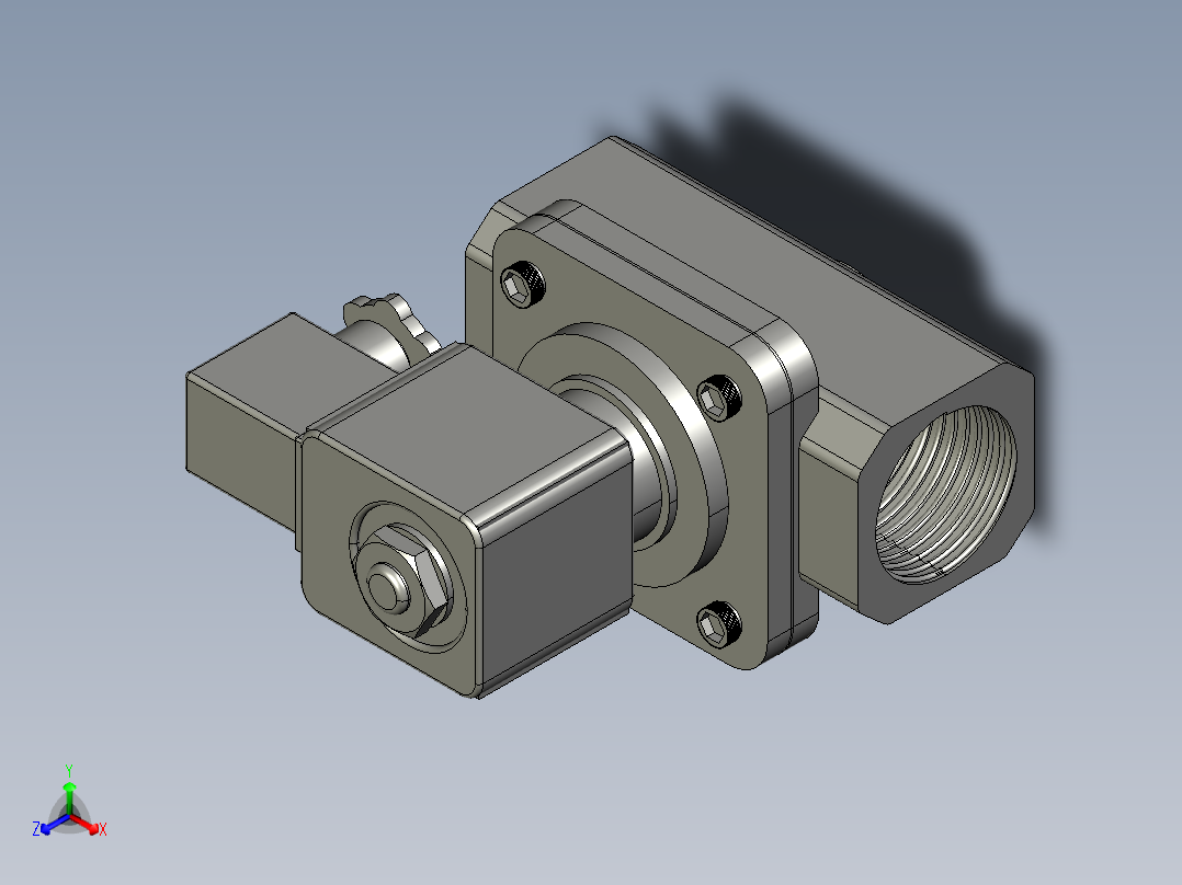 电磁阀STEP _ IGES正等轴测图