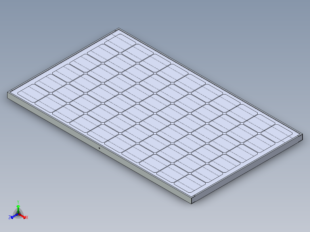 夏普太阳能电池板正等轴测图