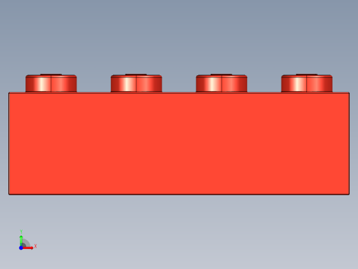 乐高套装 4421基本积木-300121 Bright Red Brick 2 x 4.STEP前视缩略图