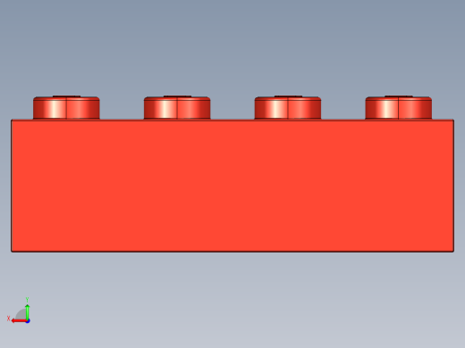 乐高套装 4421基本积木-300121 Bright Red Brick 2 x 4.STEP后视缩略图