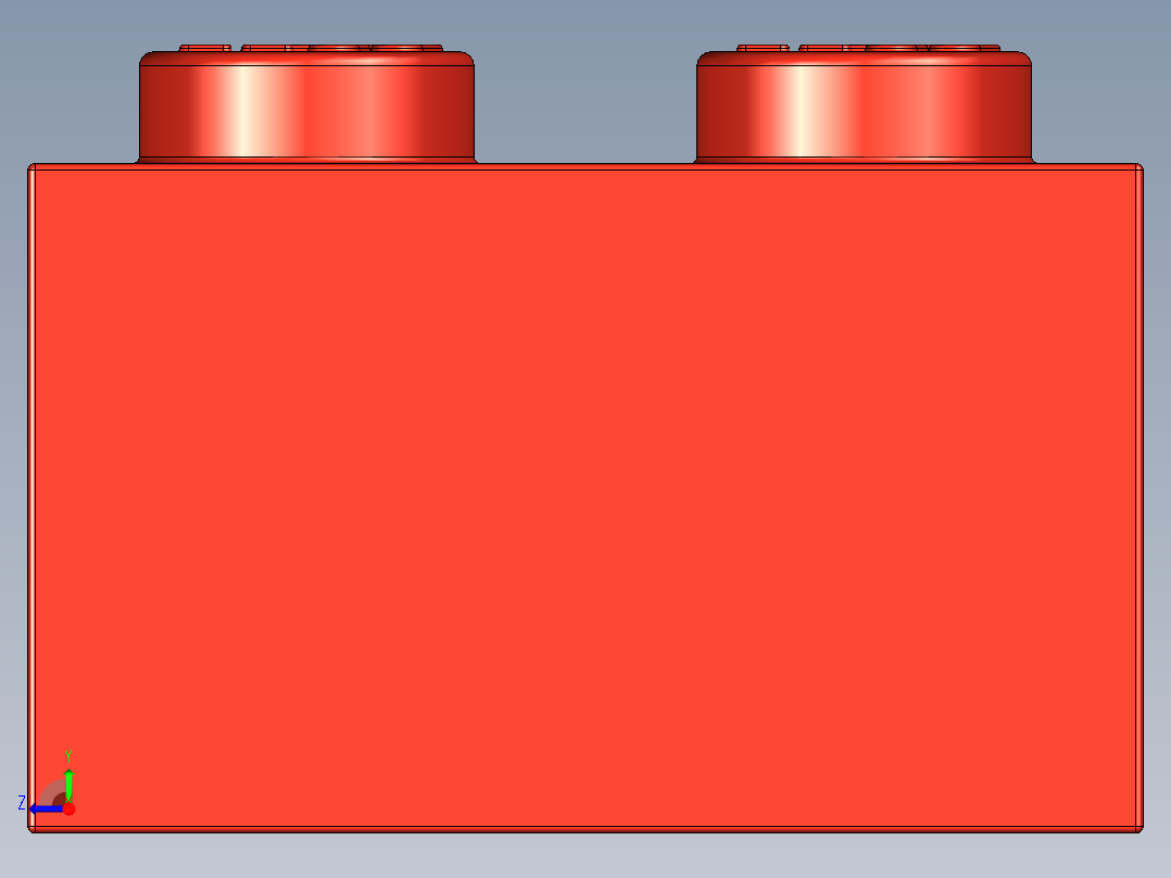 乐高套装 4421基本积木-300121 Bright Red Brick 2 x 4.STEP右视图