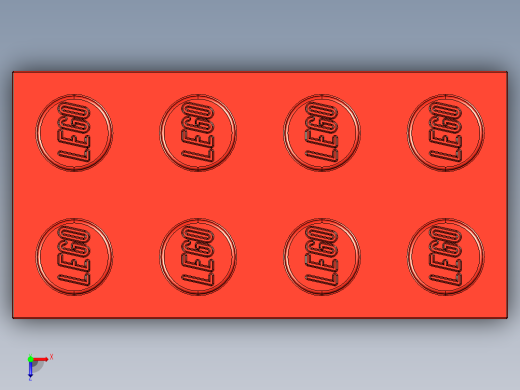 乐高套装 4421基本积木-300121 Bright Red Brick 2 x 4.STEP俯视缩略图