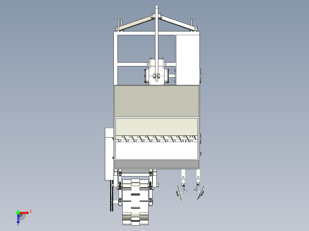果园开沟施肥机的设计【三维SW】【9张CAD图纸+说明书】俯视图