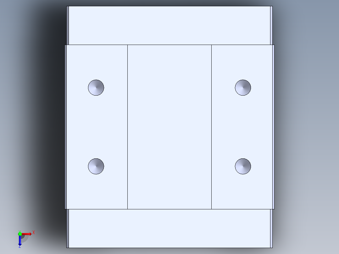 上银直线滑轨-MGW12C 滑块俯视图