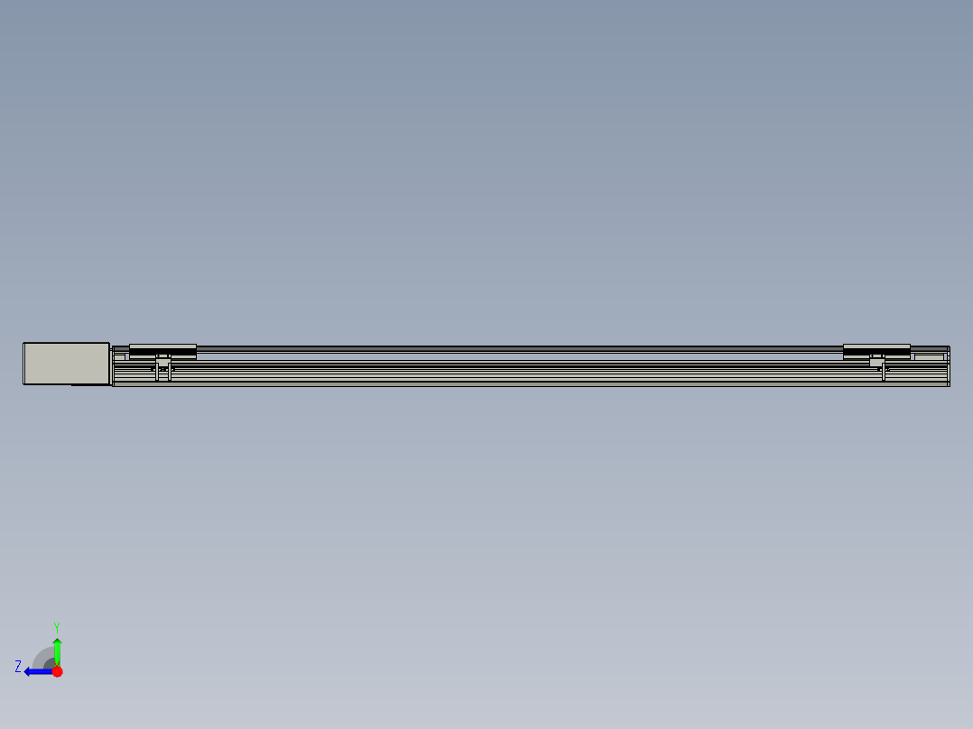 直线模组LHB17-L40-S1600-BR设计图纸右视图