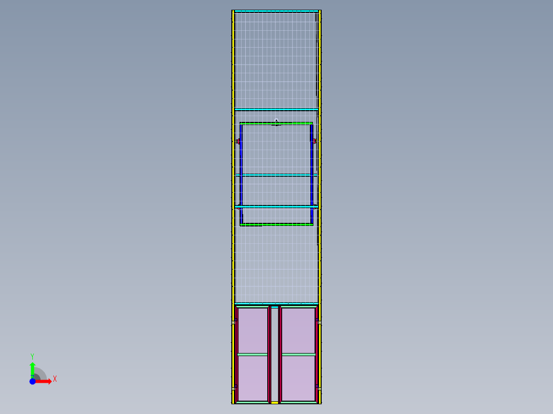 电梯升降机结构2前视图