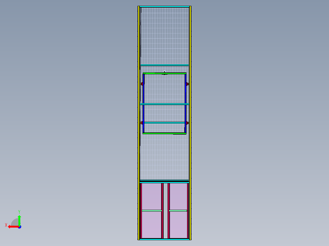 电梯升降机结构2后视图