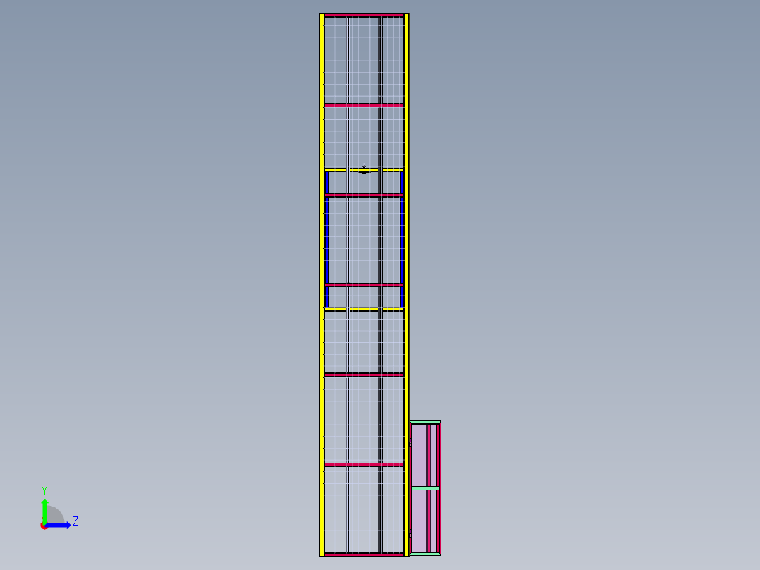 电梯升降机结构2左视图