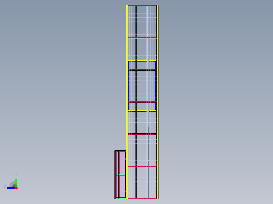 电梯升降机结构2右视图