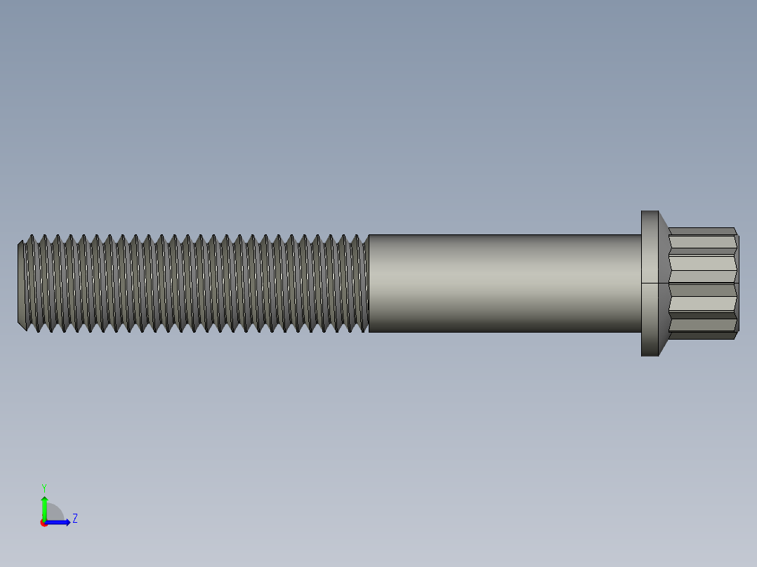 法兰头螺钉-5-16in-24 2long 12-point screws.STEP左视图