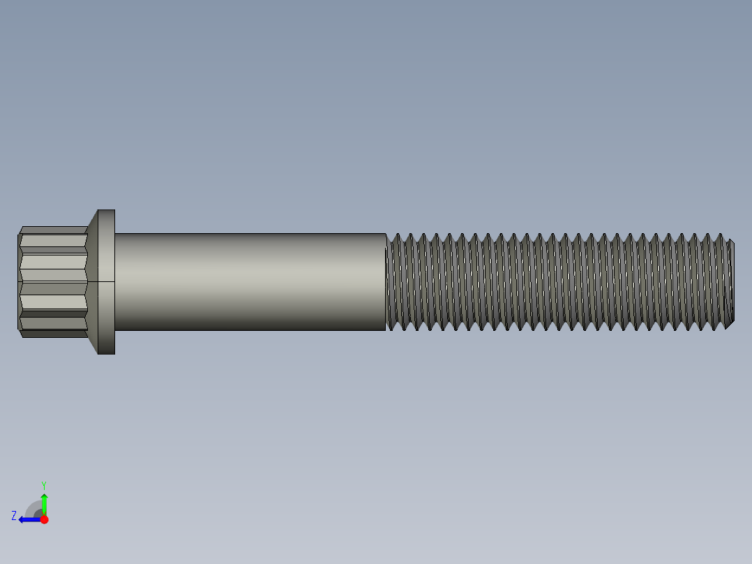 法兰头螺钉-5-16in-24 2long 12-point screws.STEP右视图