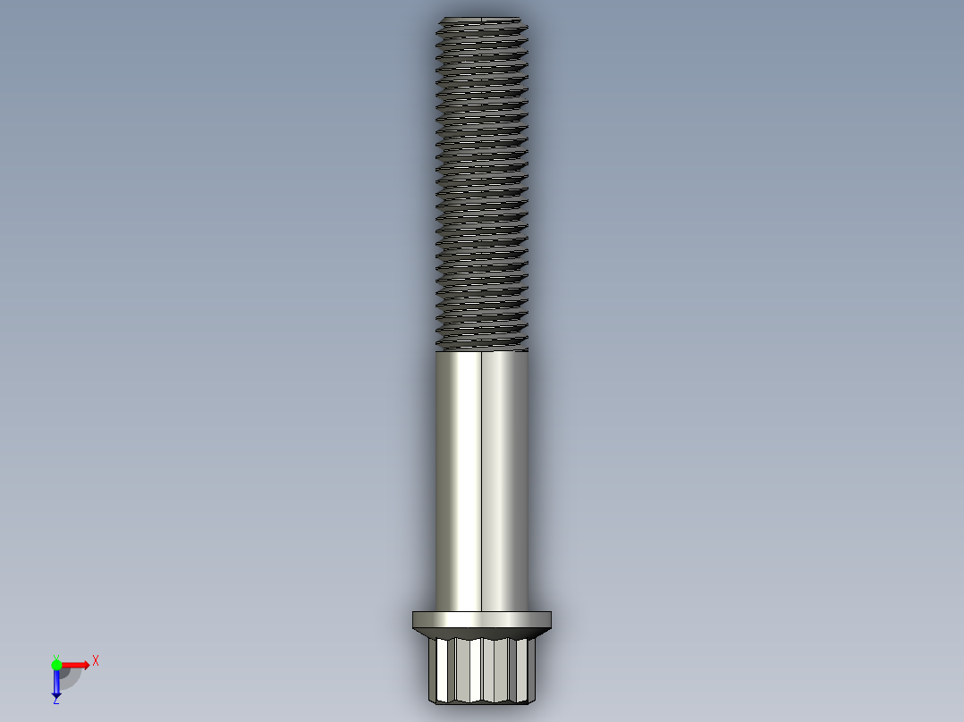 法兰头螺钉-5-16in-24 2long 12-point screws.STEP俯视图