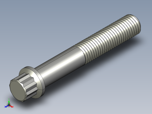 法兰头螺钉-5-16in-24 2long 12-point screws.STEP正等轴测缩略图