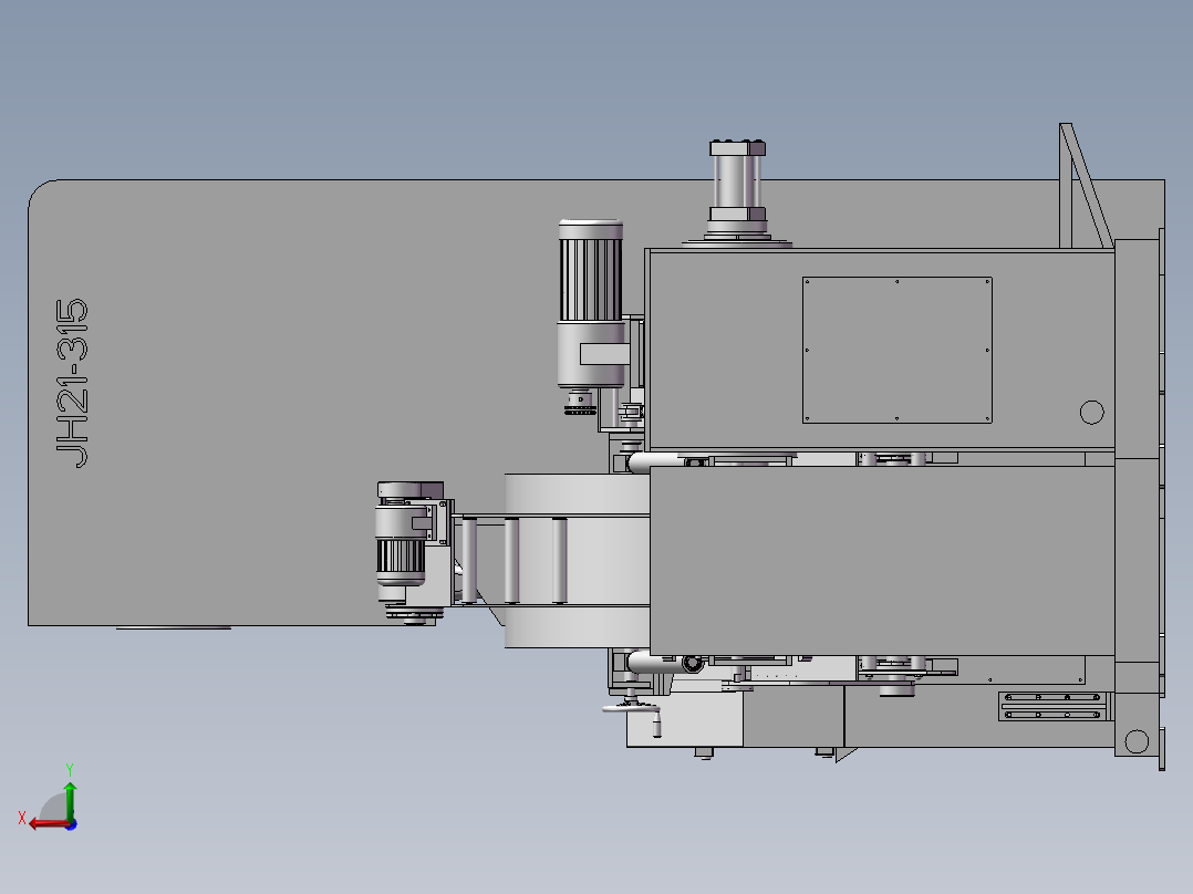 NC伺服三合一冲床钢带送料机后视图