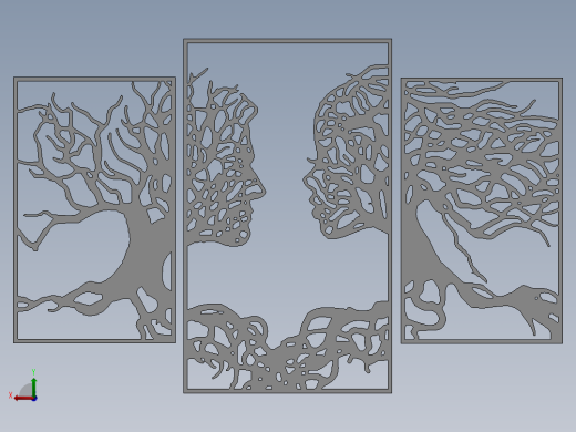 激光切割树情侣墙装饰后视缩略图