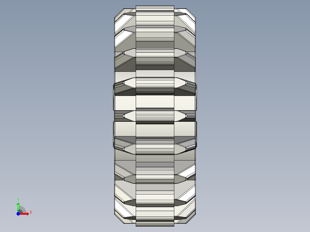 32269 Medium Stone Grey Technic Gear 20 Tooth Double Bevel.STEP前视图