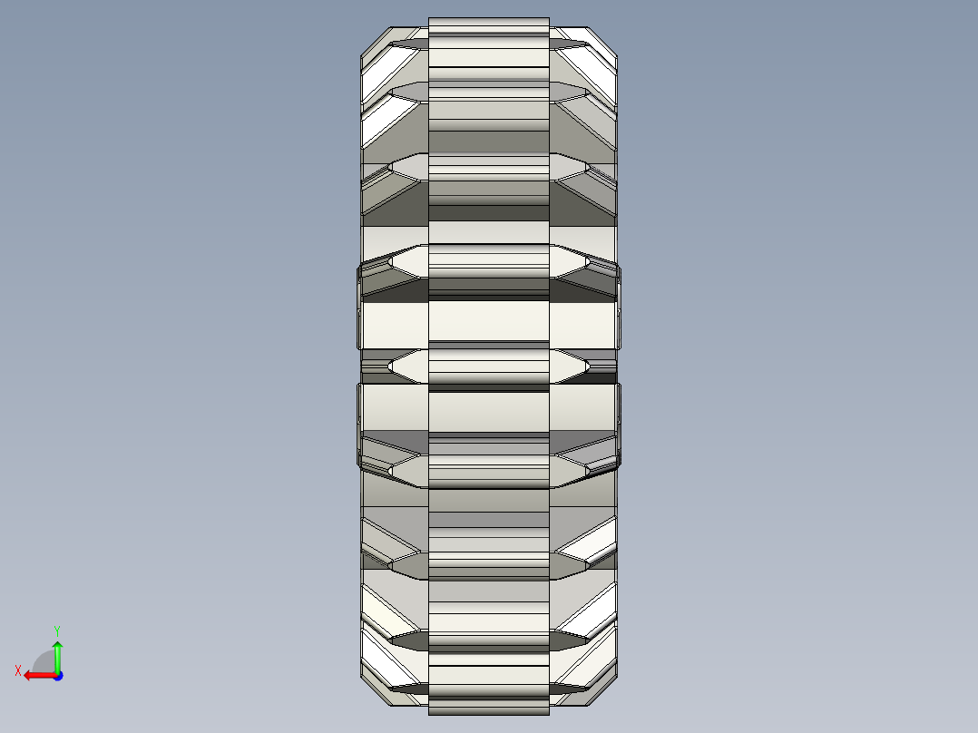 32269 Medium Stone Grey Technic Gear 20 Tooth Double Bevel.STEP后视图