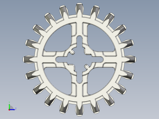32269 Medium Stone Grey Technic Gear 20 Tooth Double Bevel.STEP左视缩略图