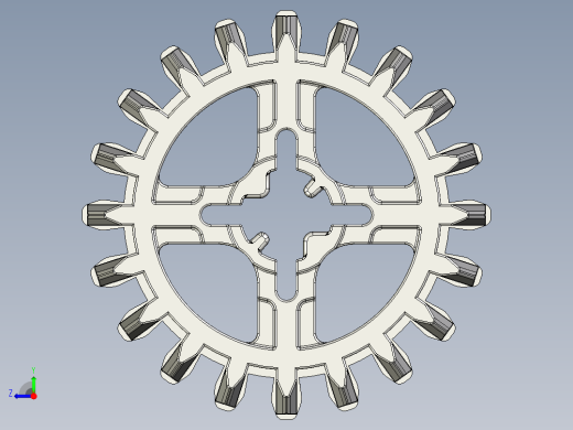 32269 Medium Stone Grey Technic Gear 20 Tooth Double Bevel.STEP右视缩略图