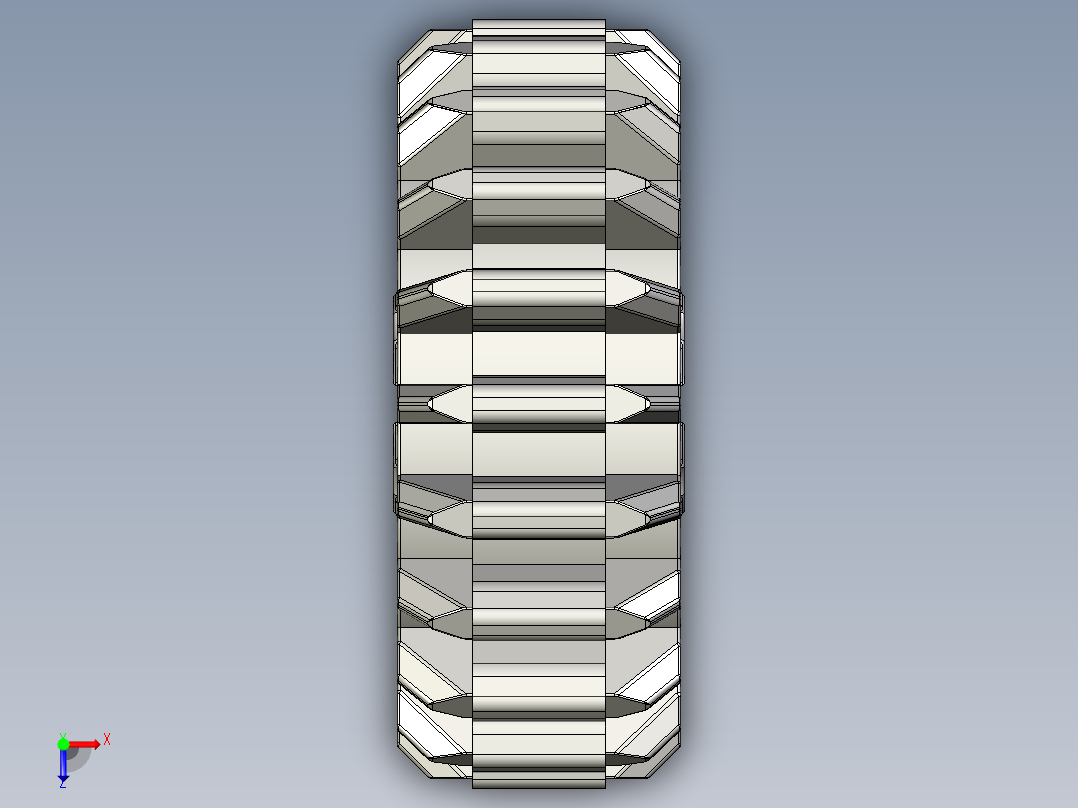 32269 Medium Stone Grey Technic Gear 20 Tooth Double Bevel.STEP俯视图