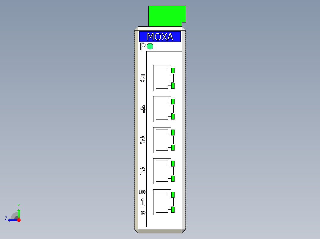 以太网交换机右视图