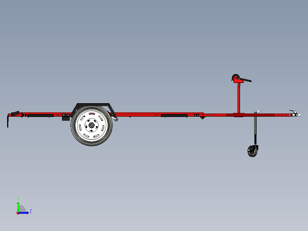 B3003263-多功能拖车左视图