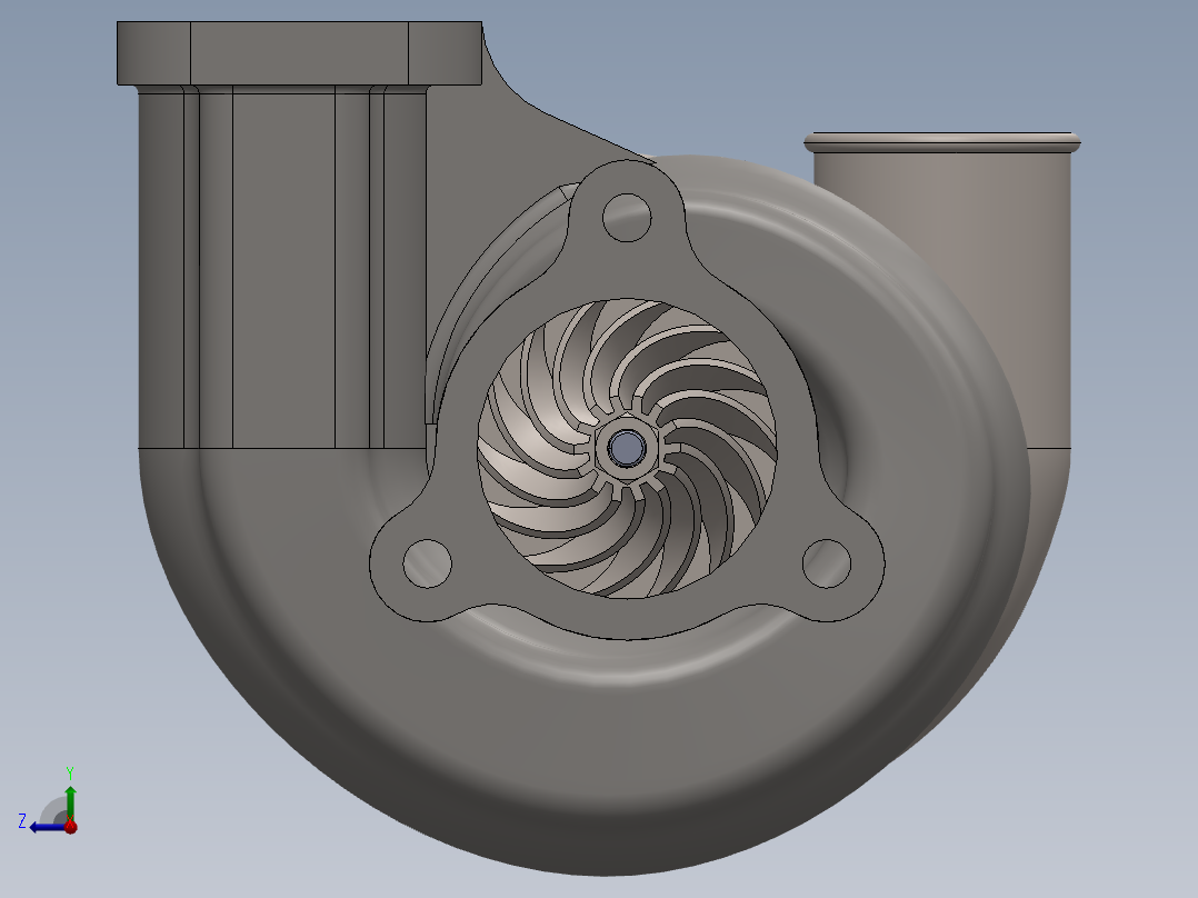 增压器(14)右视图
