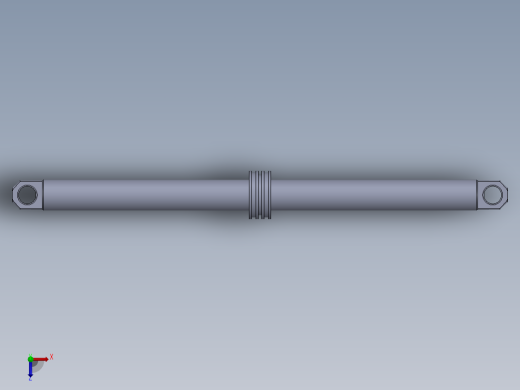 液压缸杆（直径=40毫米，长度=645毫米）俯视缩略图