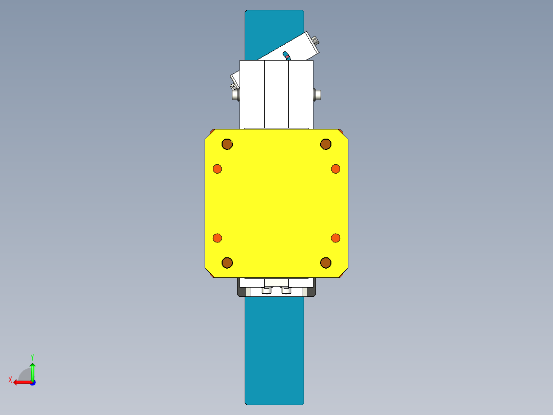 振动盘直振 平震机构3D后视图