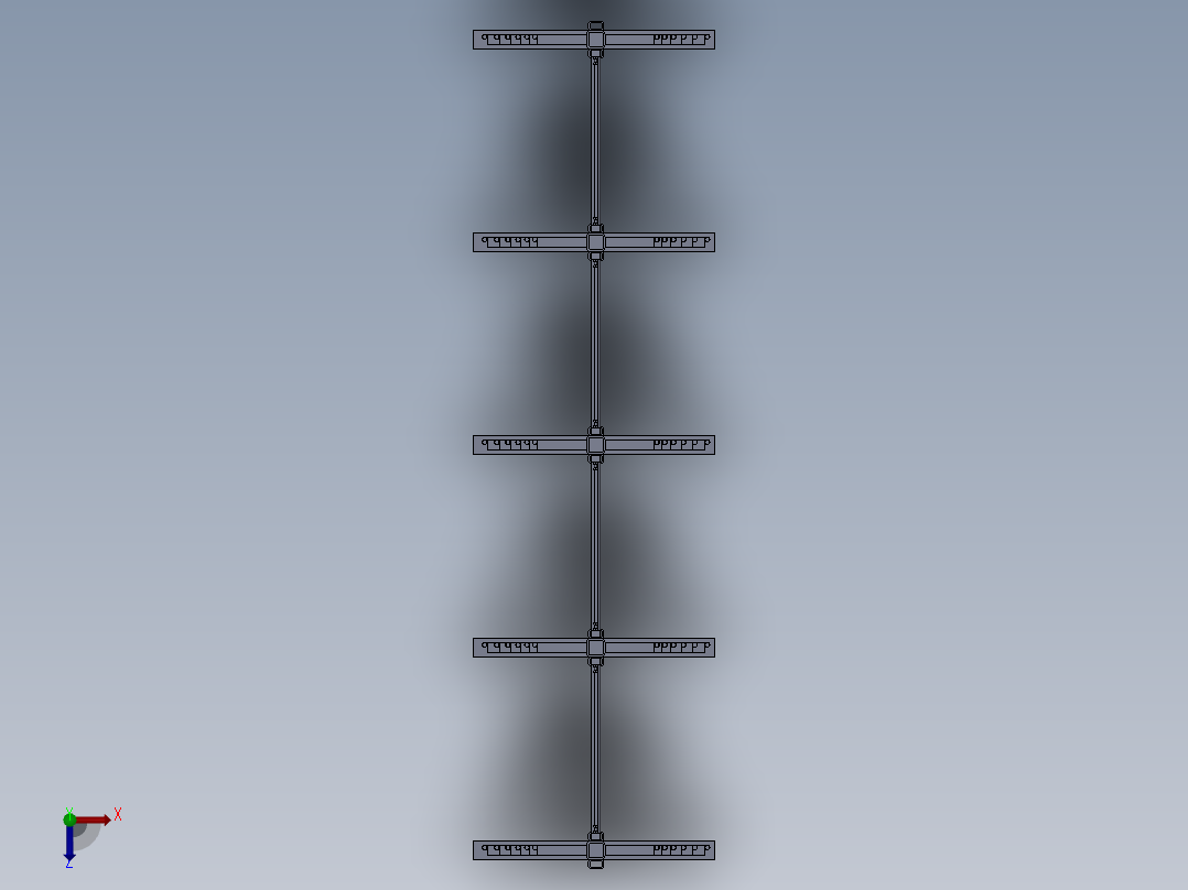 货架、多层悬臂货架俯视图