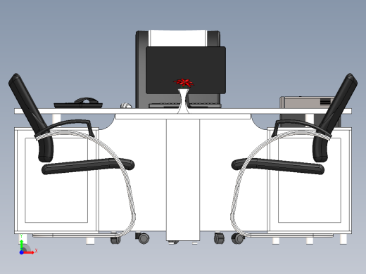 电脑桌(64)前视缩略图