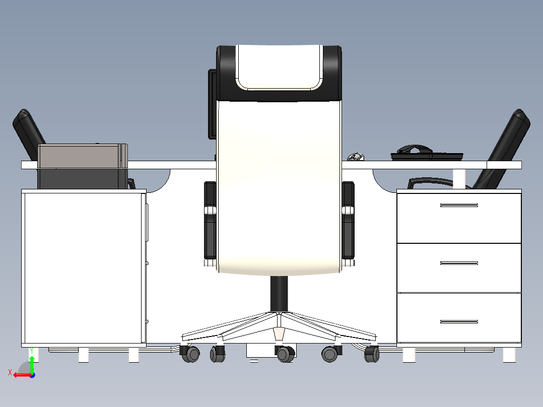 电脑桌(64)后视图