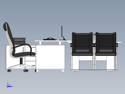 电脑桌(64)左视缩略图