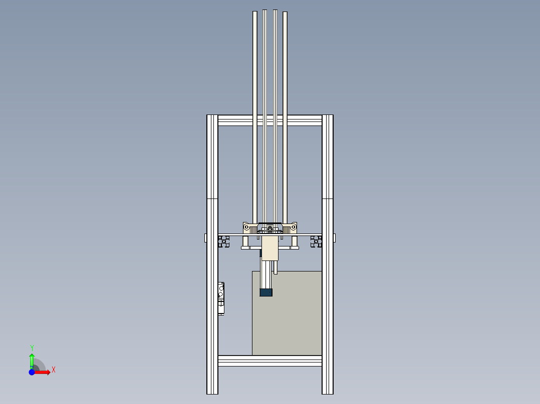 叠料机（制罐行业）3D模型前视图