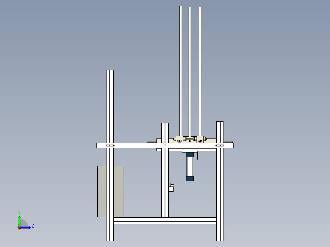 叠料机（制罐行业）3D模型左视图