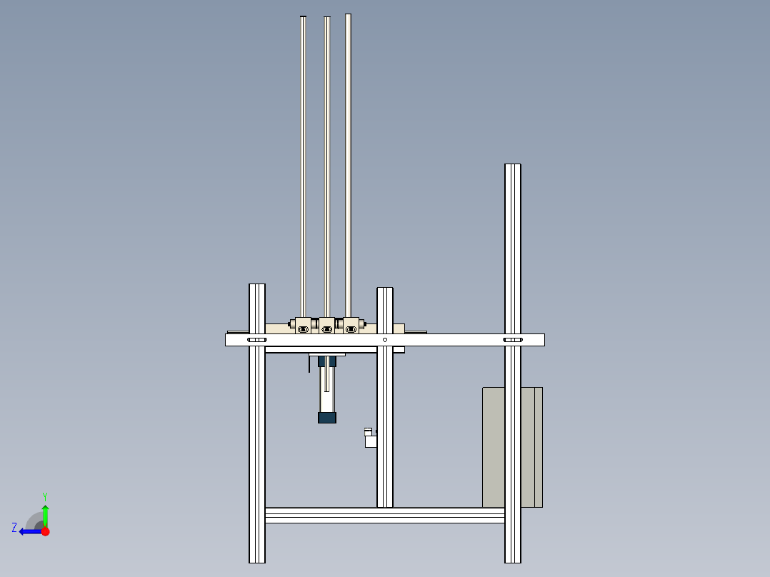 叠料机（制罐行业）3D模型右视图