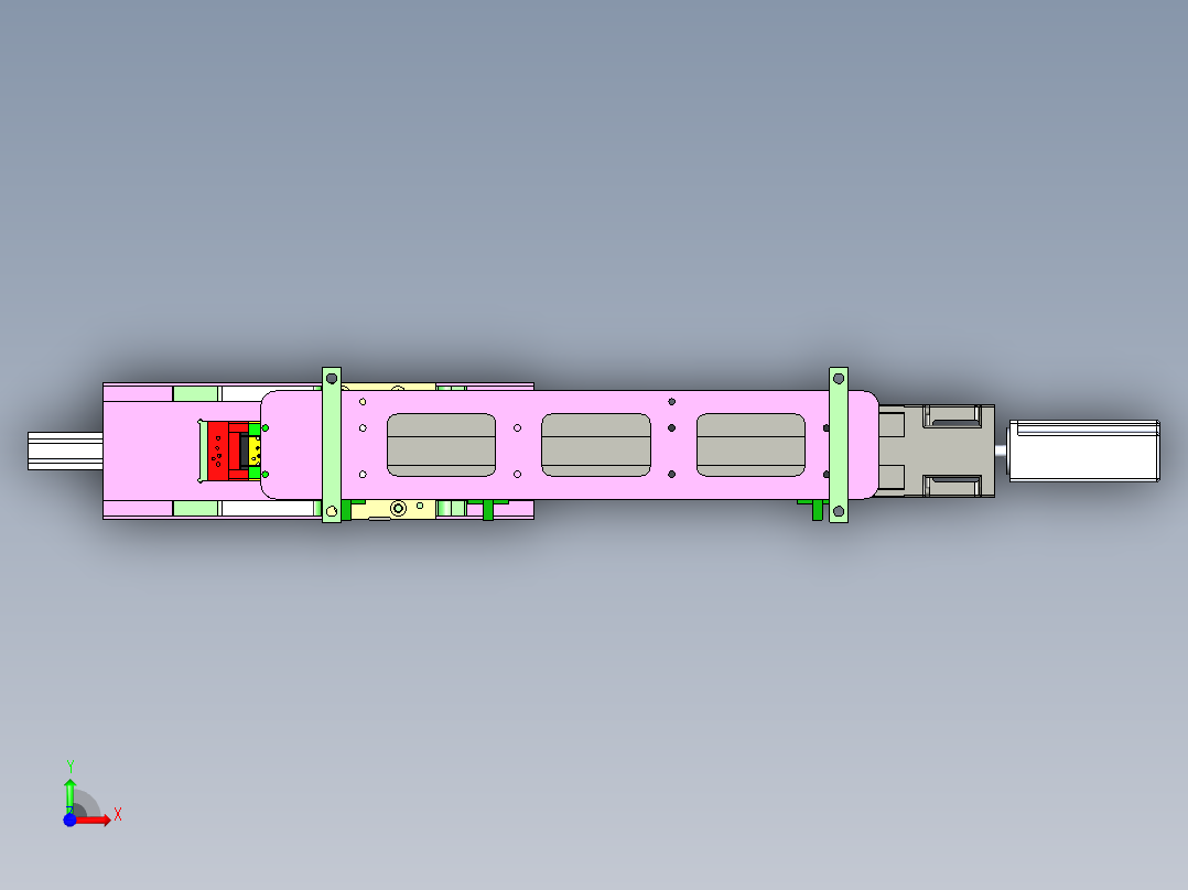 移位调间距模组前视图