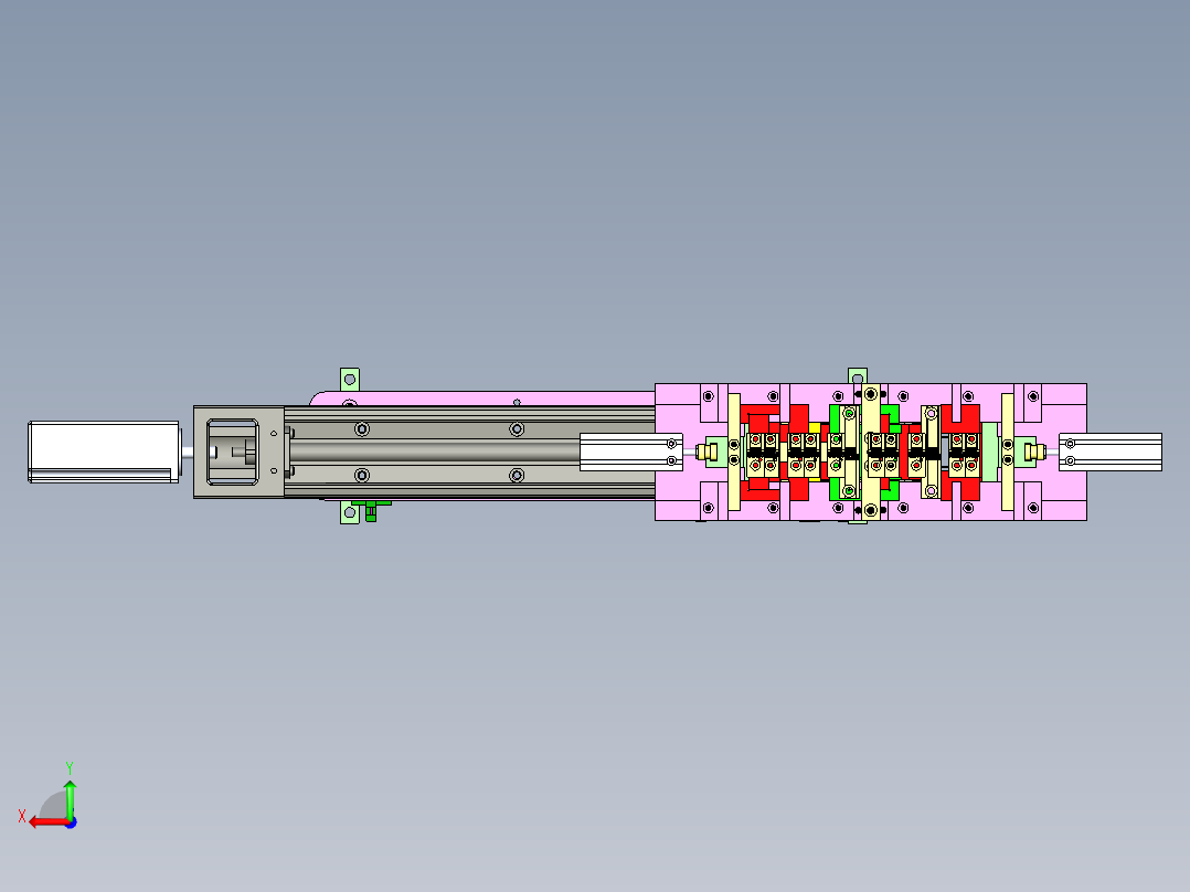 移位调间距模组后视图
