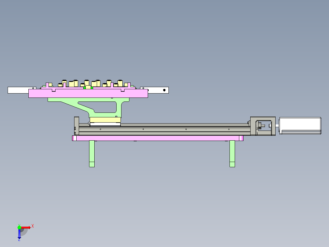 移位调间距模组俯视图